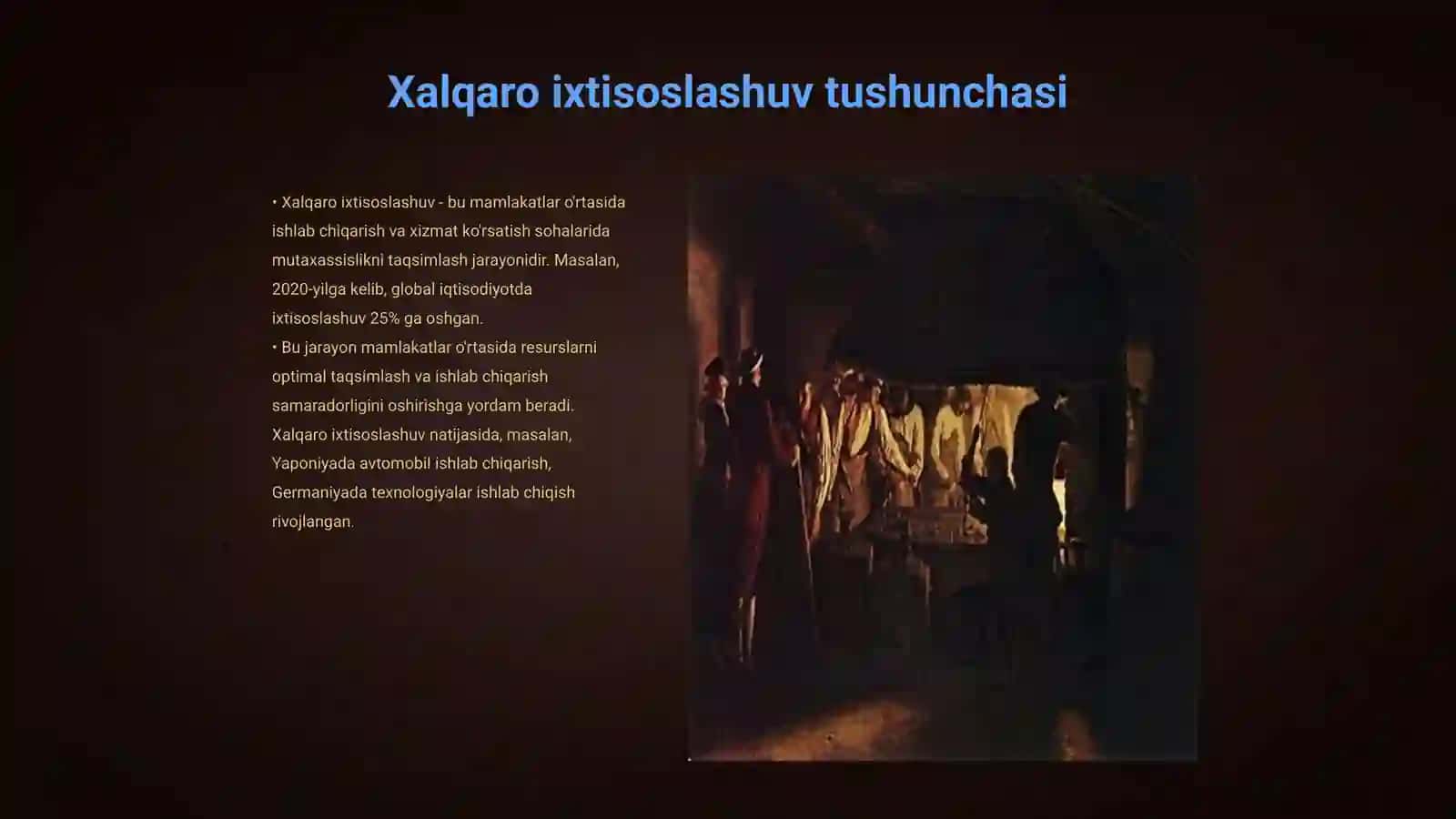 Xalqaro ixtisoslashuv va ishlab chiqarish kooperatsiyasi 3
