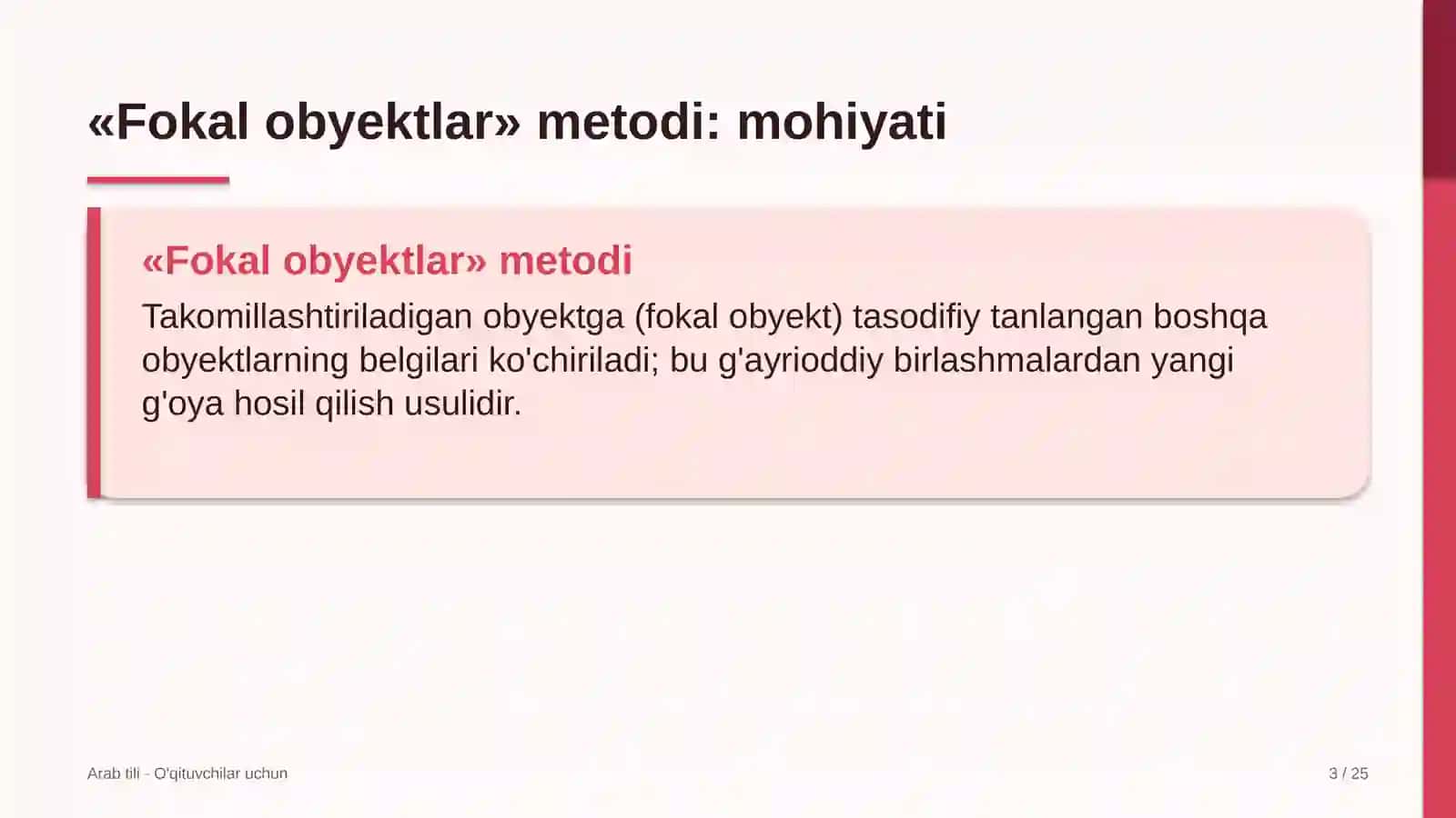 arab tili darslarida fokal obyektlar metodidan foydalanish 7786 3