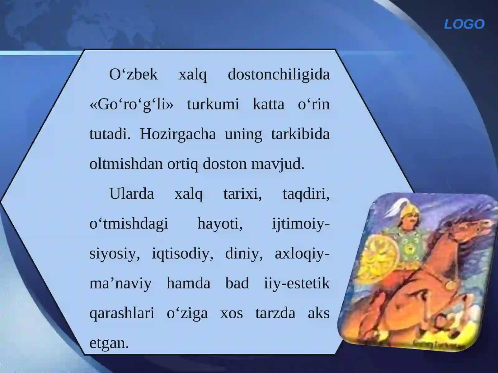 «GO‘RO‘G‘LINING TUG‘ILISHI» DOSTONI HAQIDA 3