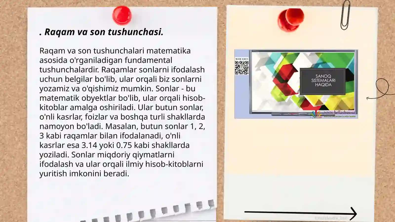 Oʼnli sanoq sistemasi xususiyatlari va uning nomerlashga asos qilib olinishi 3