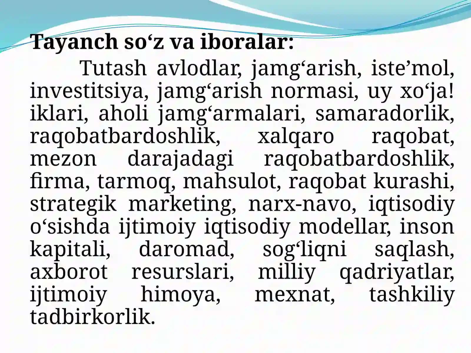 TUTASH-AVLODLAR IQTISODIY O’SISH MODELLARI 3