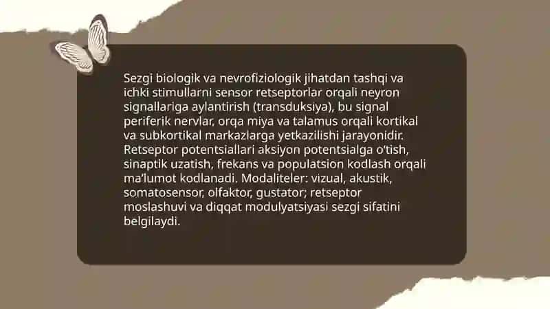 Sezgi biologik va nevrofiziologik 3