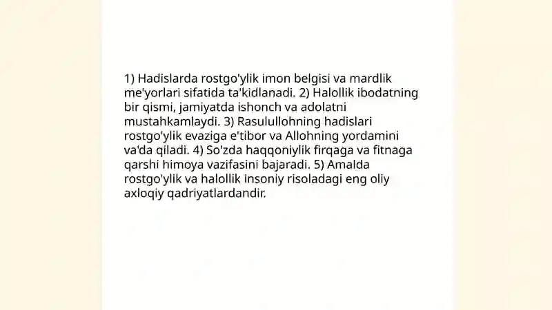 Hadislarda nutq odobi 3