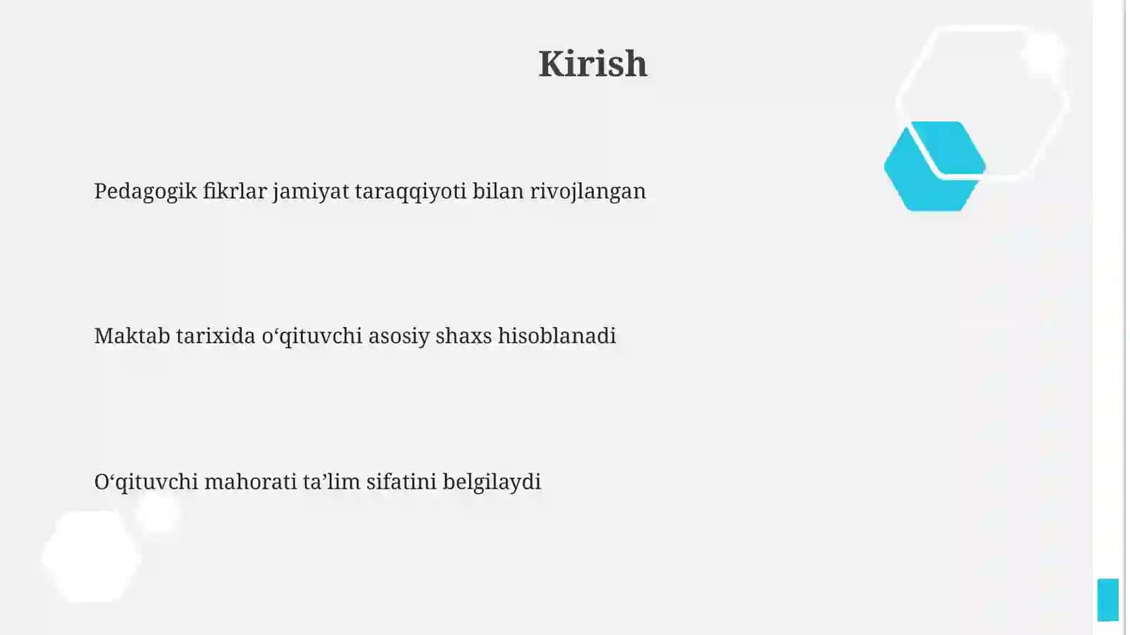 Pedagogik fikrlar va maktab tarixida oʻqituvchi mahorati 3
