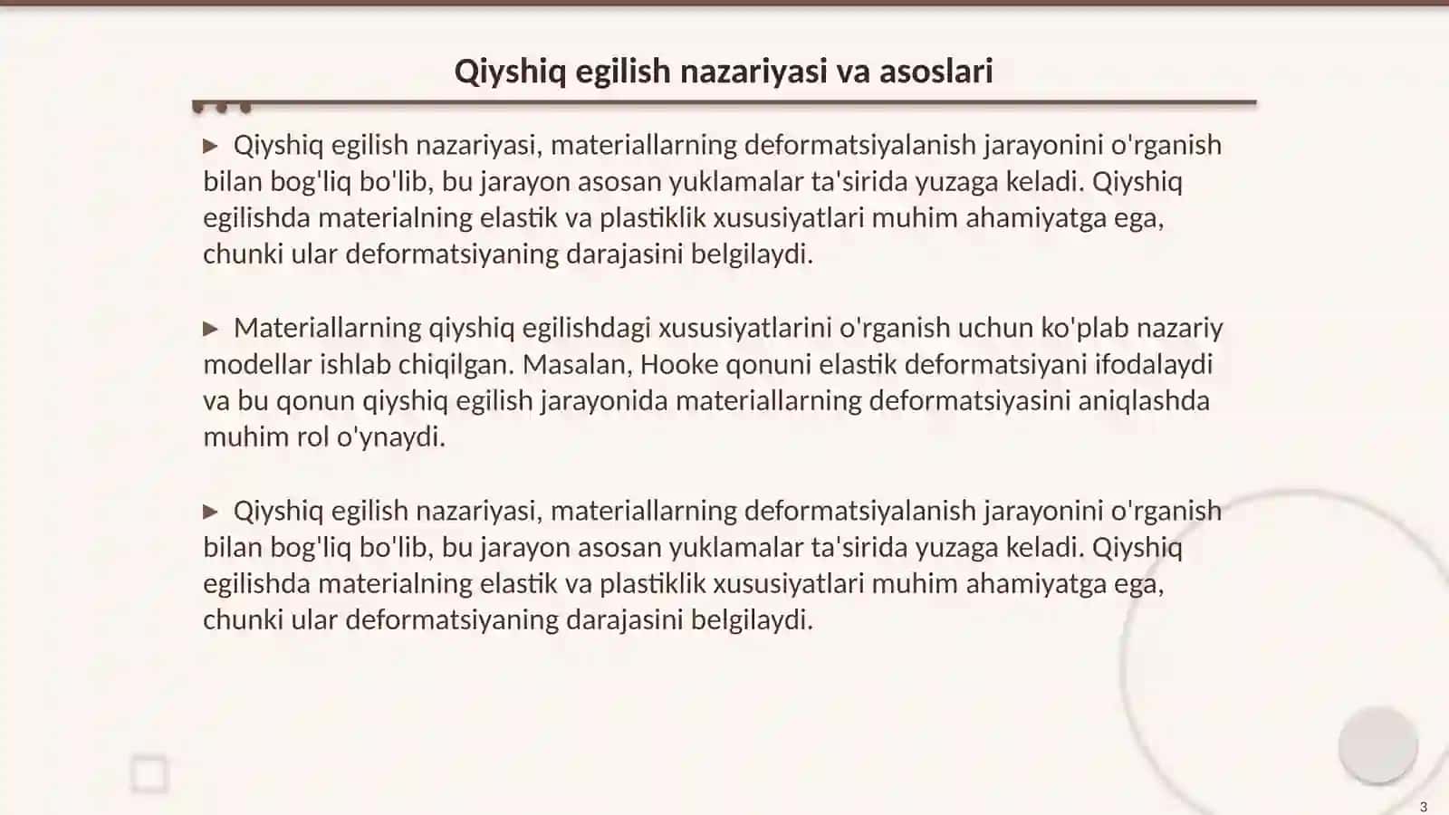 Qiyshiq egilishda balkaning deformatsiyasini aniqlash 3