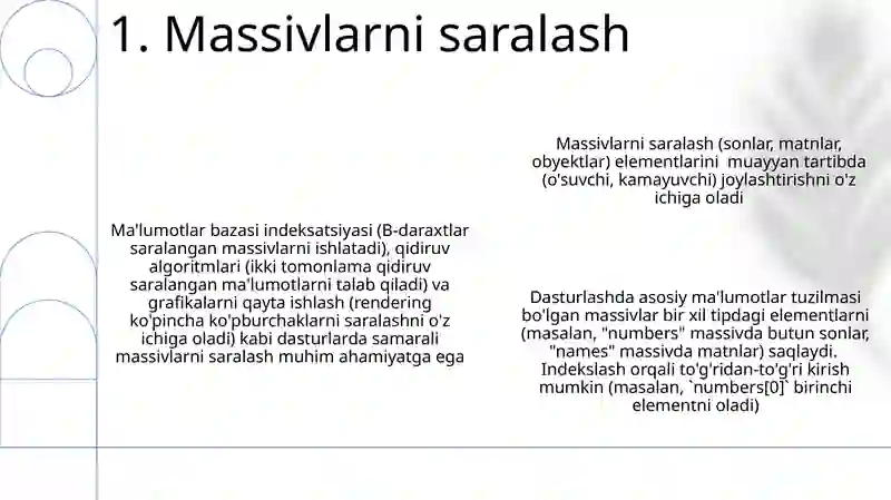 Massivlar (Arrays) 3