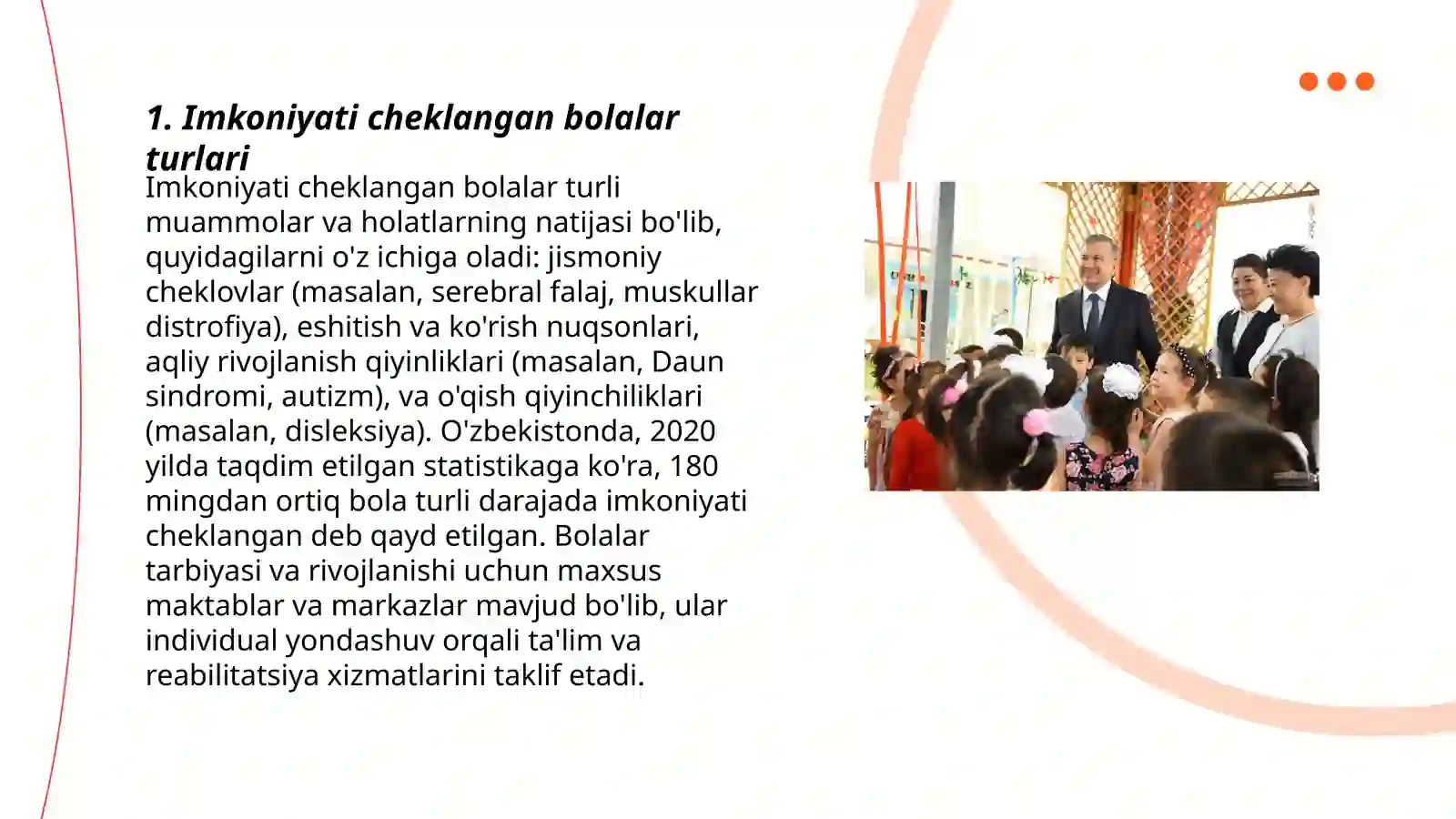 Imkoniyati cheklangan bolalar turlari va ularni inklyuziv talimga jalb qilish 3