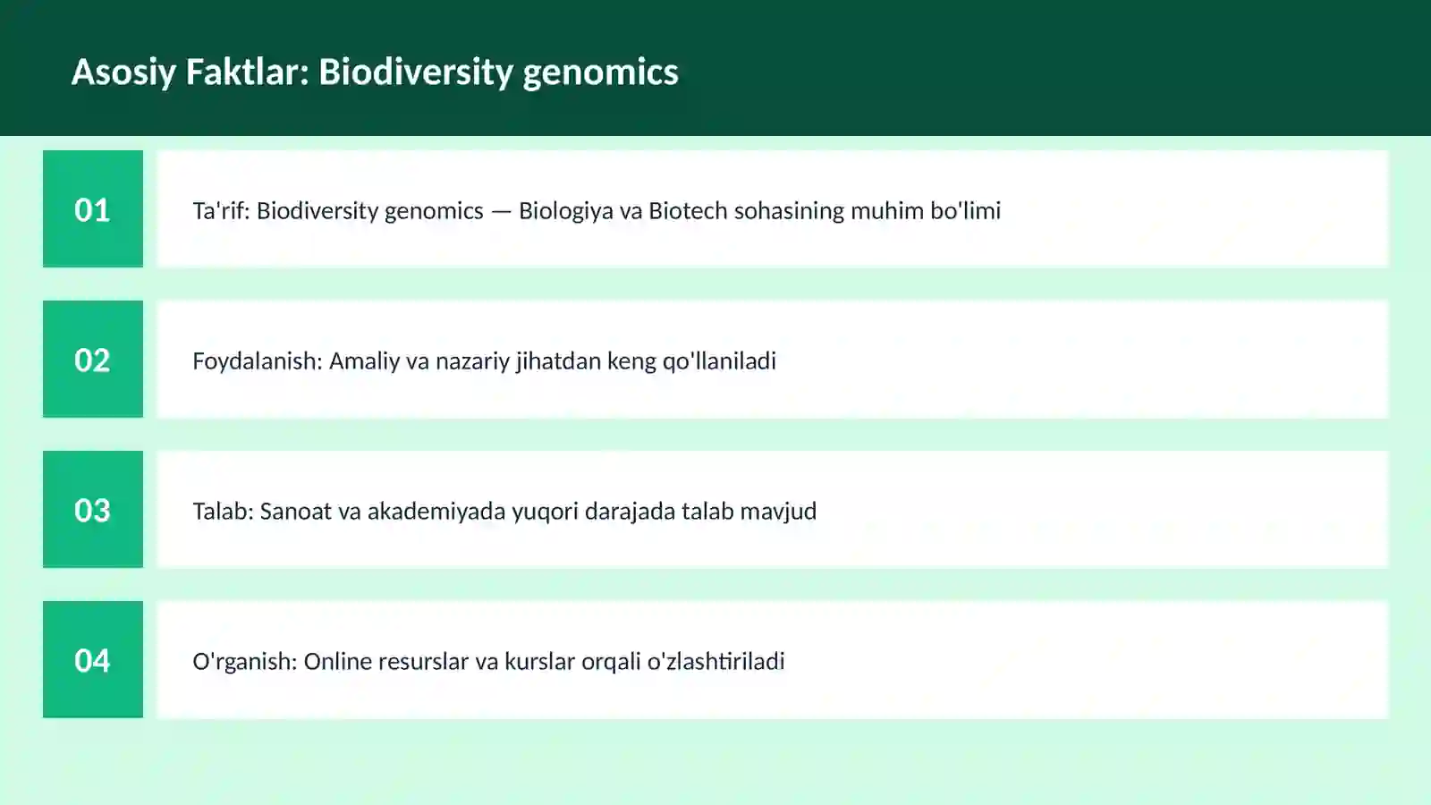 Biodiversity genomics 3