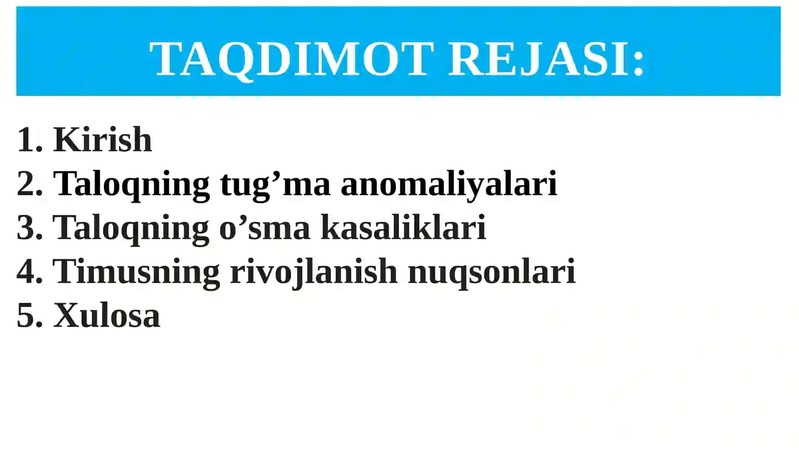 Taloq Tug’ma Anomaliyalari va O’smalari 3