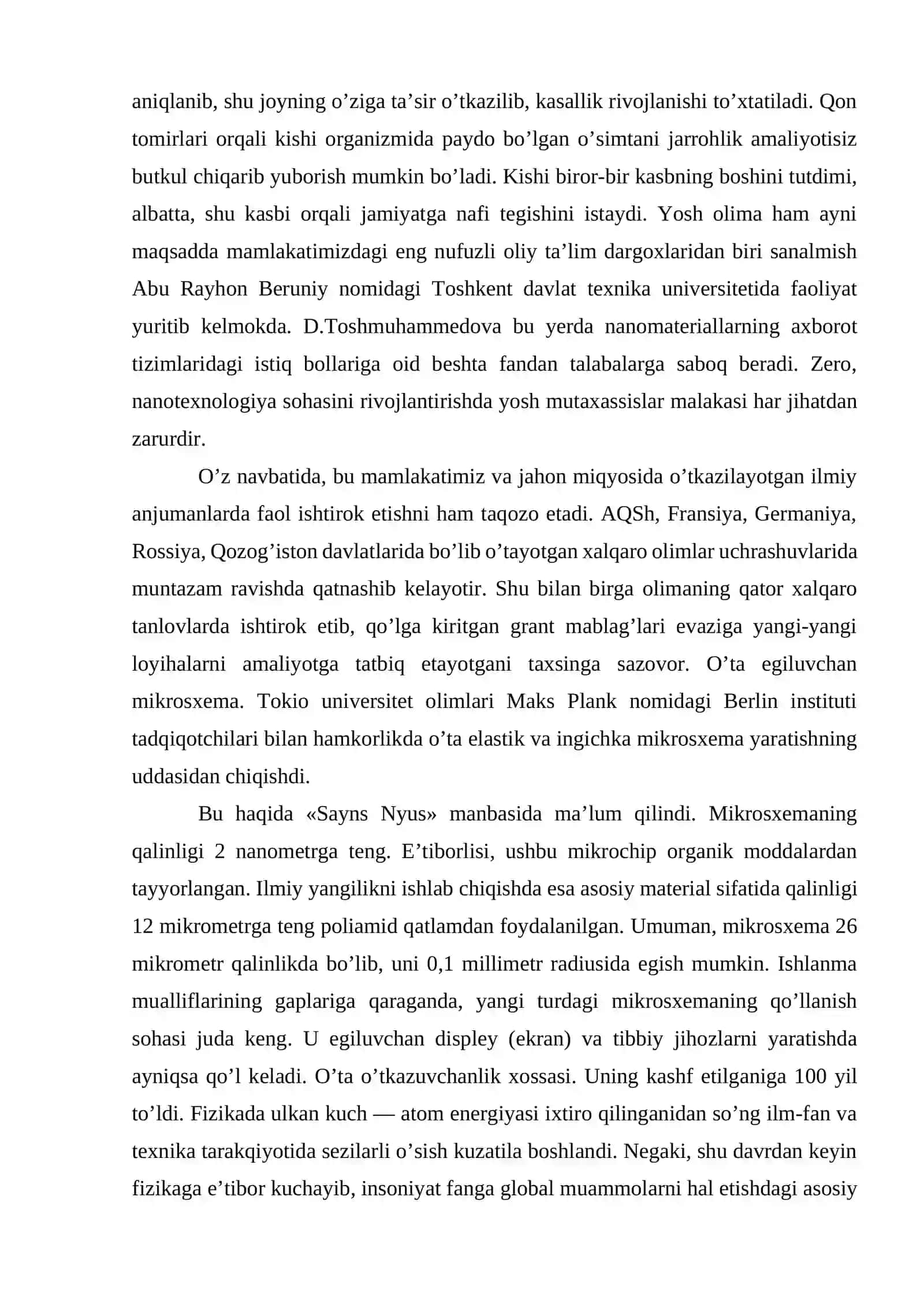 Nano o’lchamli yupqa qatlamlarning tuzilishi va xossalari 3