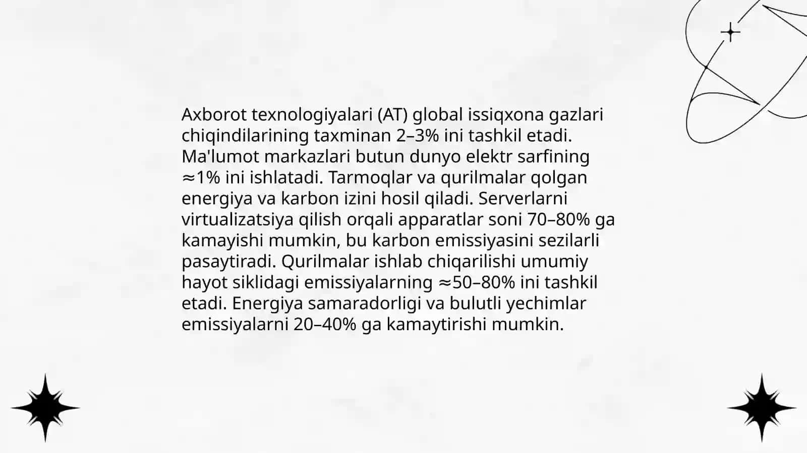 AXBOROT TEXNOLOGIYALARINING EKOLOGIYAGA TA’SIRI 3