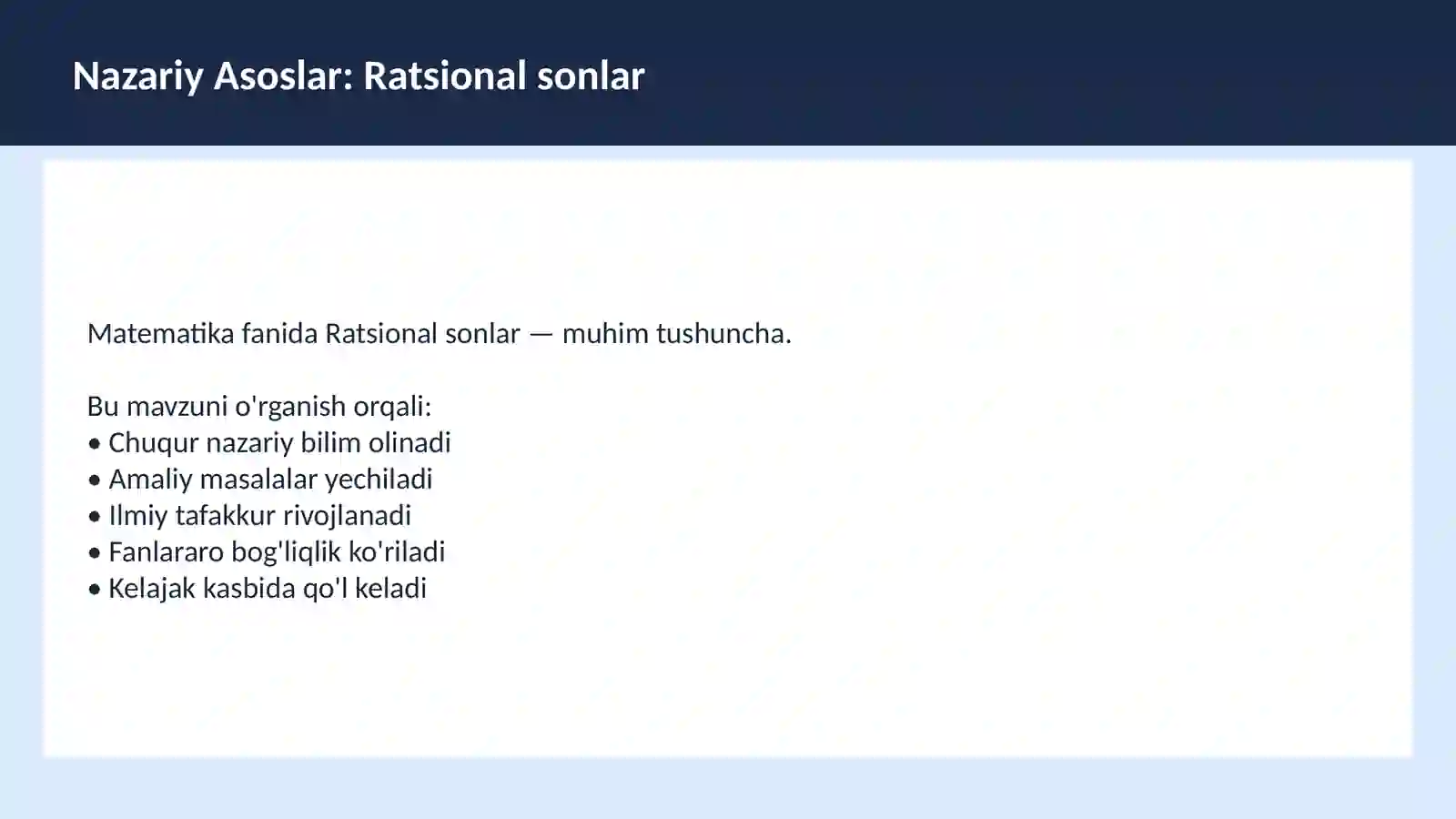 Sonlar nazariyasi 3
