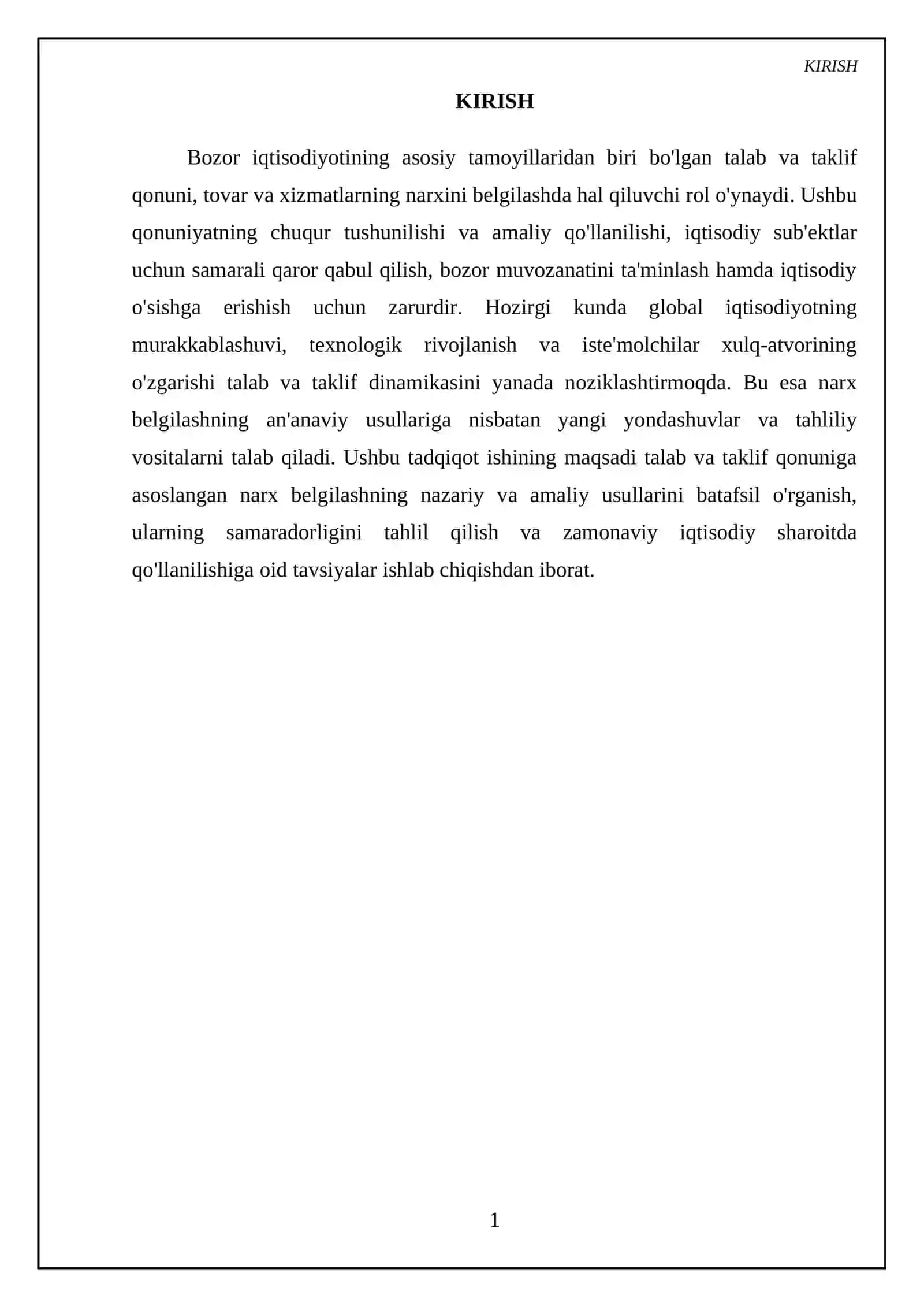 Talab va taklifning narxga ta'sirini tahlil qilish usullari 3