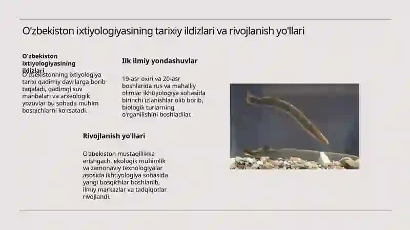 O'ZBEKISTONDA IXTIYOLOGIYA FANINING RIVOJLANISHI 3