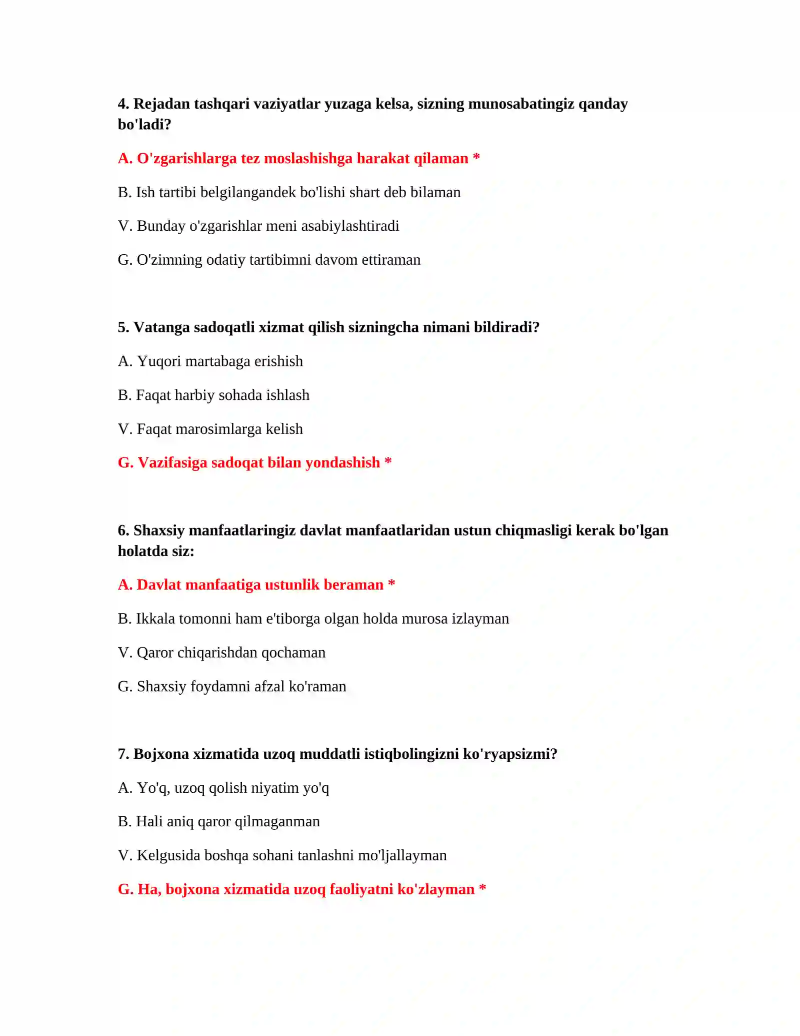 Bojxona qonunchiligi 100 ta test 3
