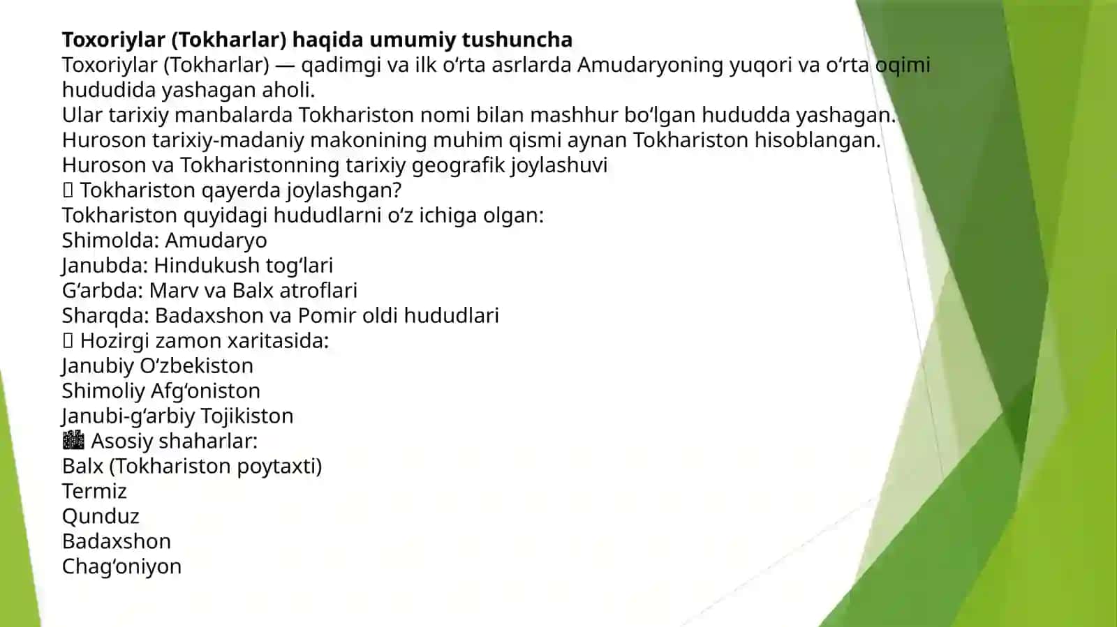 Tohariylar, Qoraxoniylar, Somoniylar, G’aznaviylar, Saljuqiylar, Qoraxitoylardavritarixiygeografiyasi 3