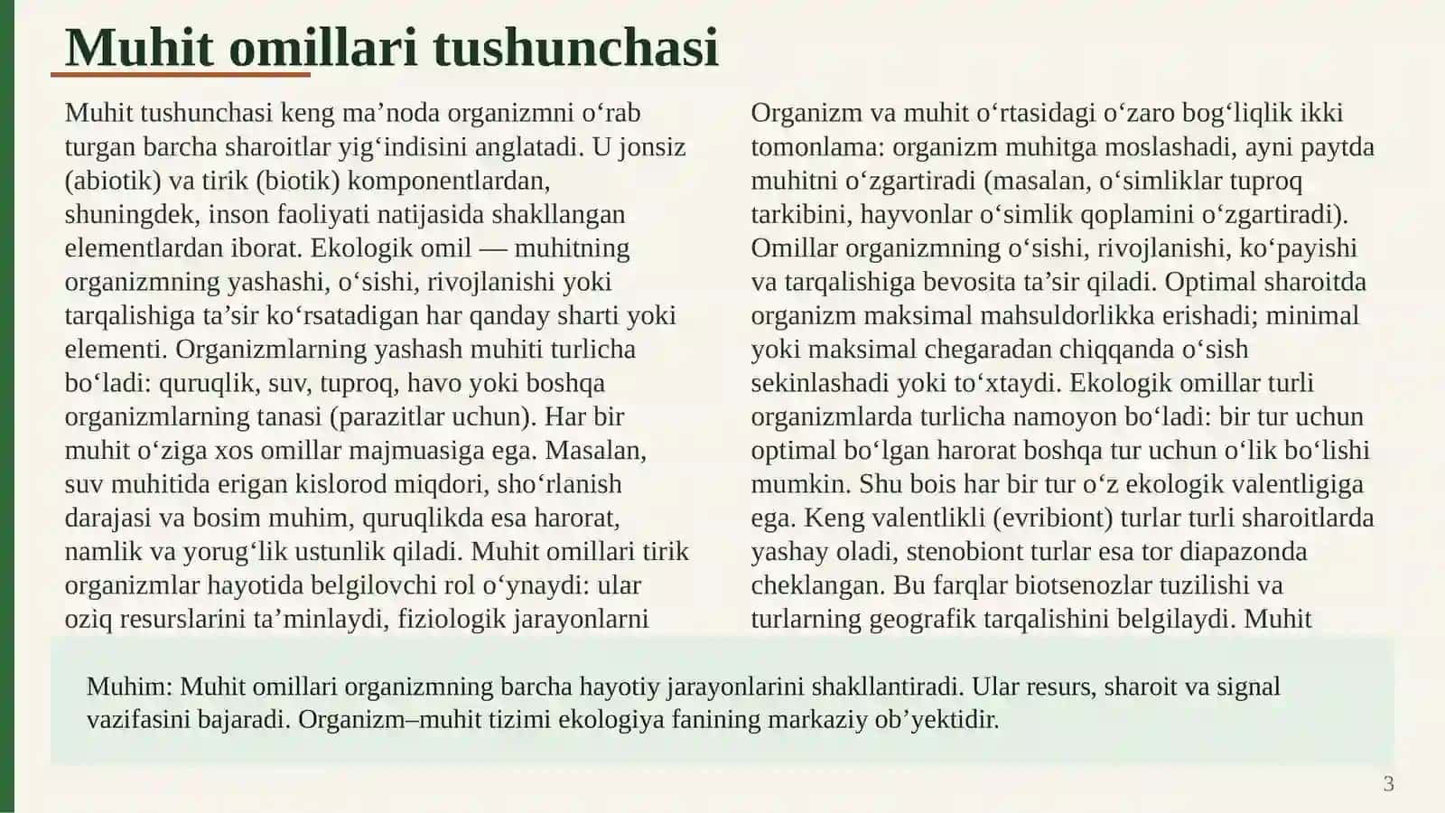 MUHIT OMILLARI VA ULARNING TASNIFI 3