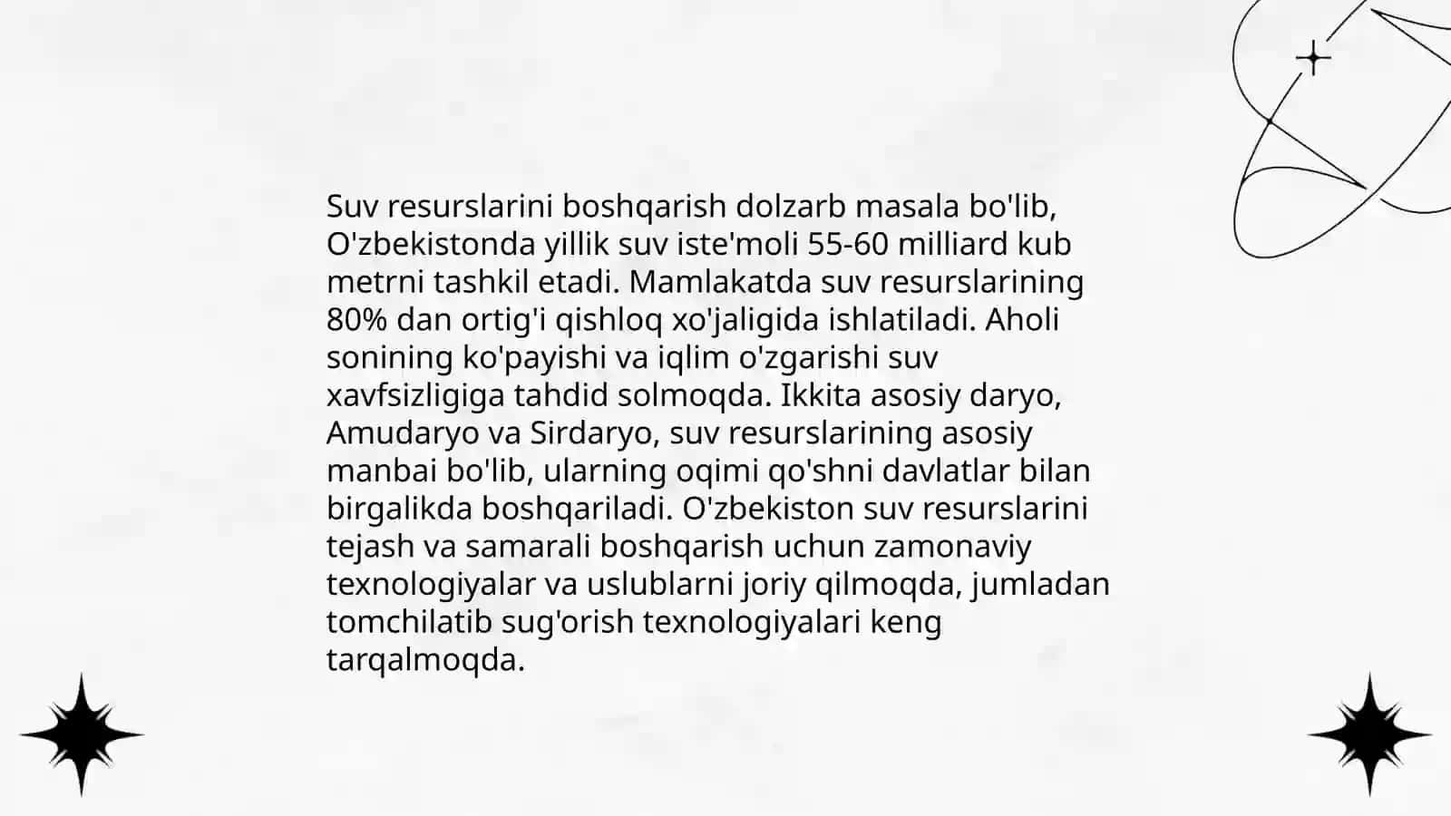 O'zbekiston Respublikasining "Suv va suvdan foydalanish to‘g‘risida"gi qonuni 3