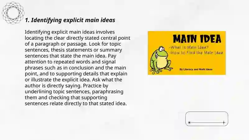 Reading for main ideas 3