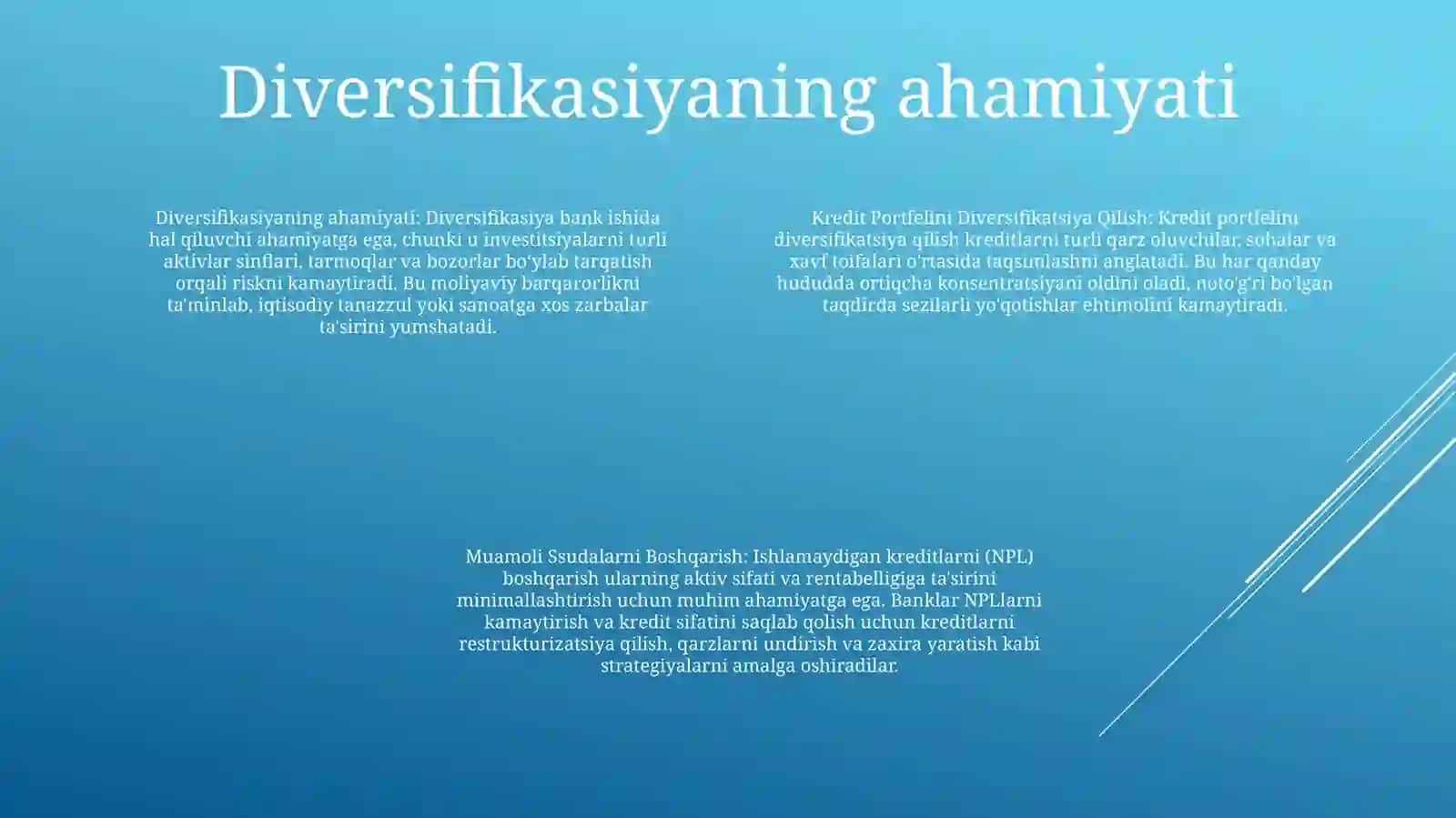 Kredit Portfelining Diversifikatsiya Qilish Va Muamoli Ssudalarni Boshqarish 3