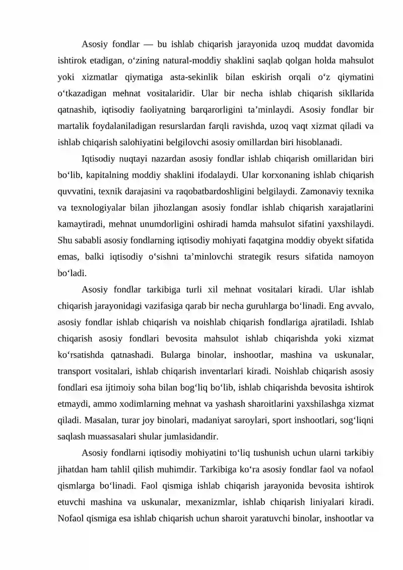 Asosiy fondlar statistikasi 3