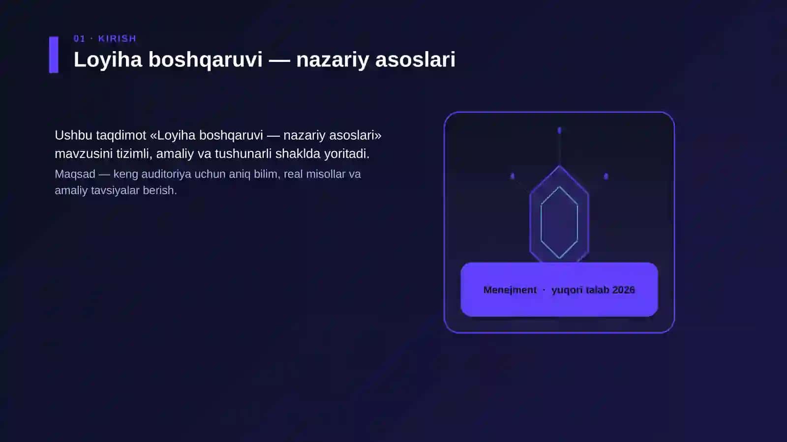 Loyiha boshqaruvi — nazariy asoslari 3