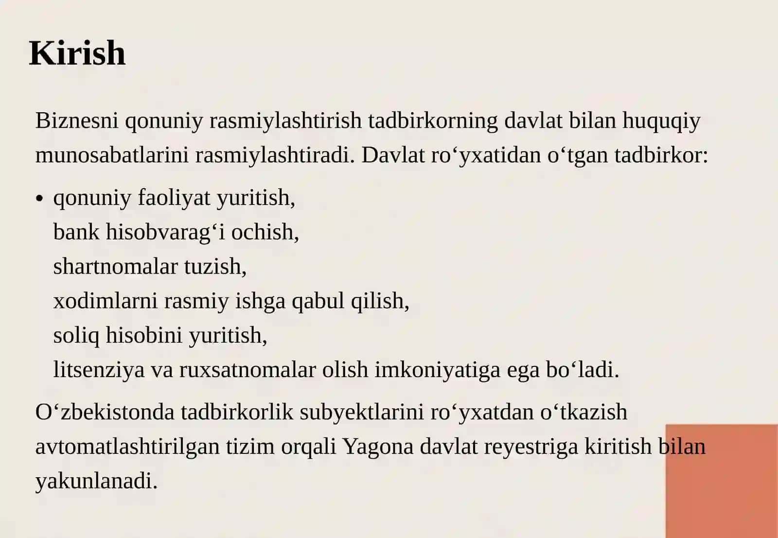Biznesni Qonuniy Rasmiylashtirish va Davlat Ro‘yxatdan O‘tkazish 3