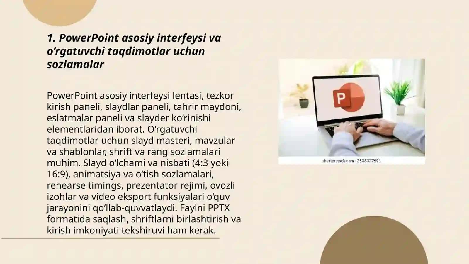 Ms Power Pointda o’rgatuvchi-interaktiv taqdimotlar yaratish 3