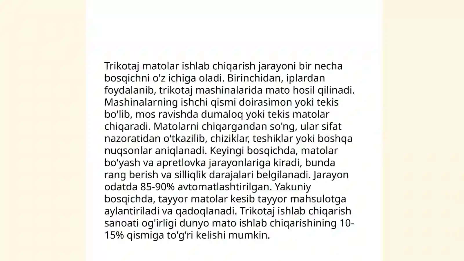Trikotaj matolarni tuzilishi 3
