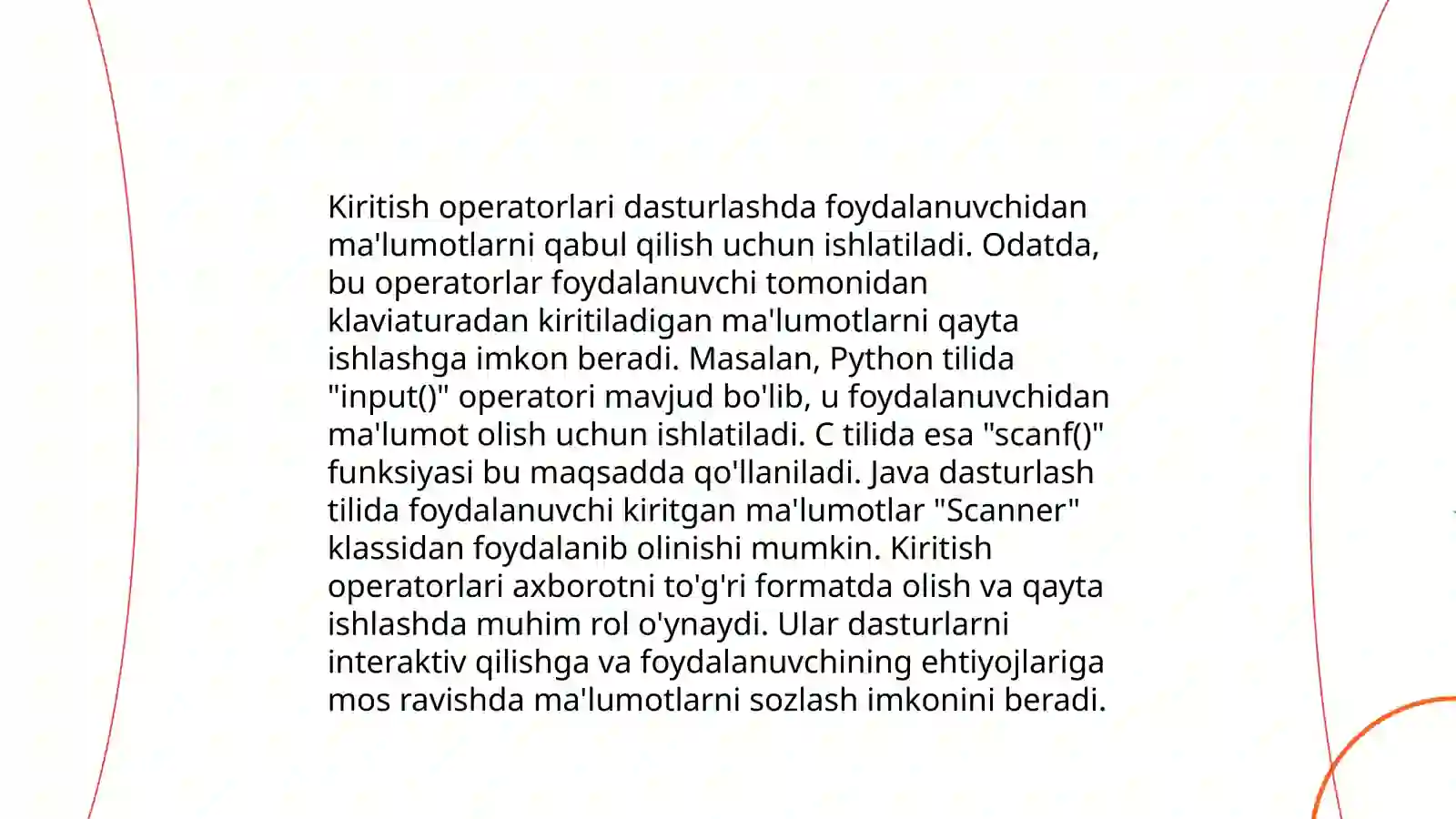 Python dasturlash tilida kiritish va chiqarish operatorlari 3