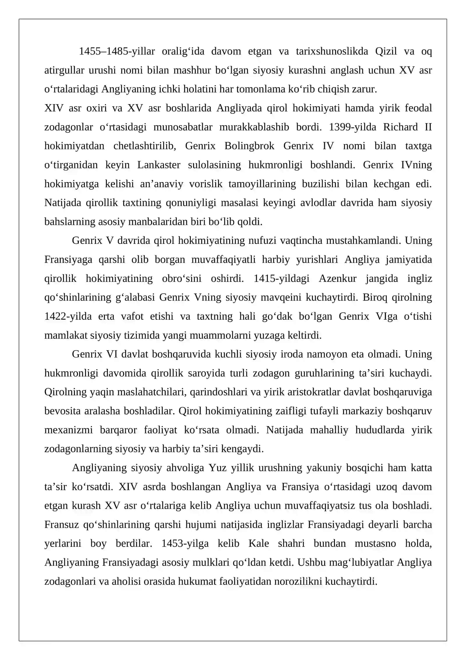 Qizil va oq atirgullar urushi tarixiga oid ilmiy tadqiqotlar 3