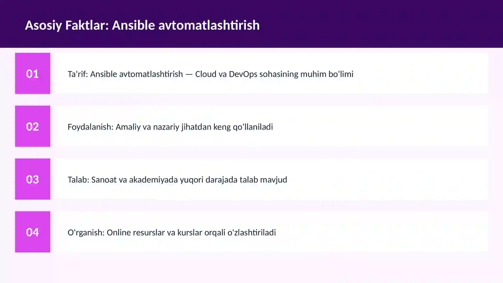 Ansible avtomatlashtirish 3