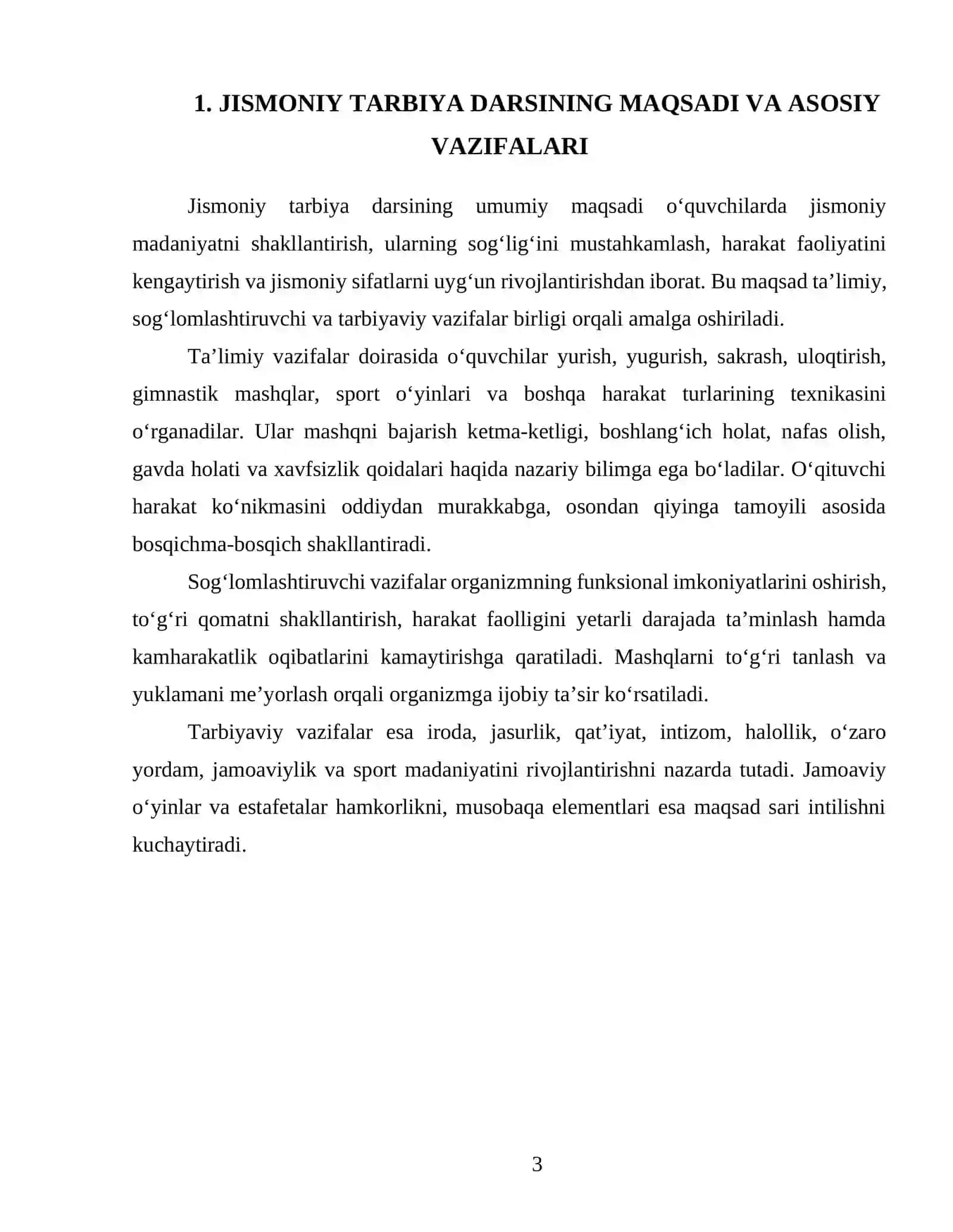 Jismoniy tarbiya darsini tashkil etishning usuliy asoslari va mazmuni 3