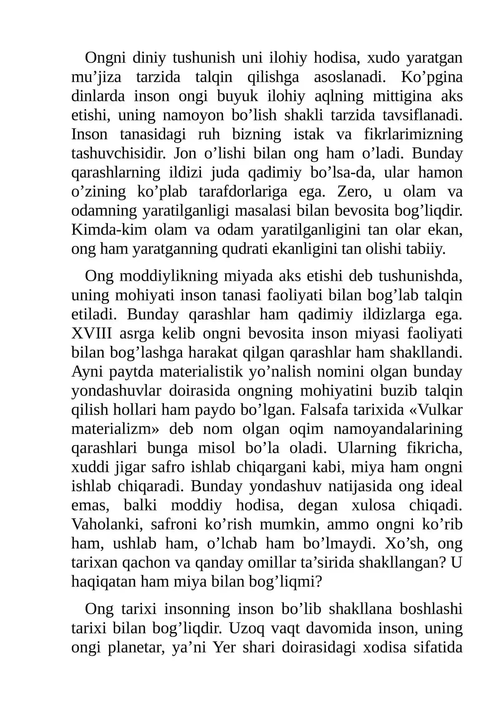 Ong va ruhiyat. Falsafiy talqin 3