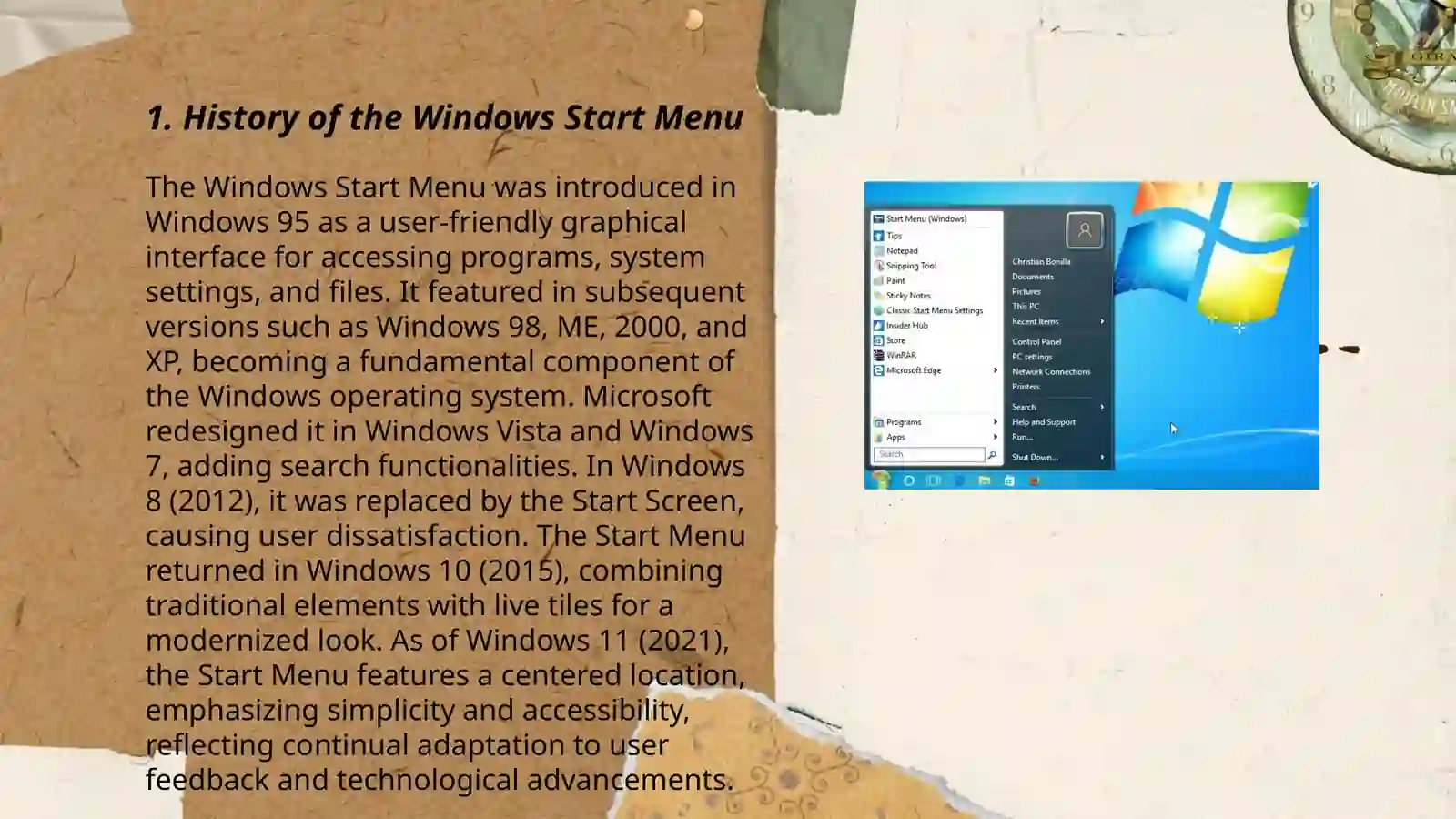 Windows start menu 3