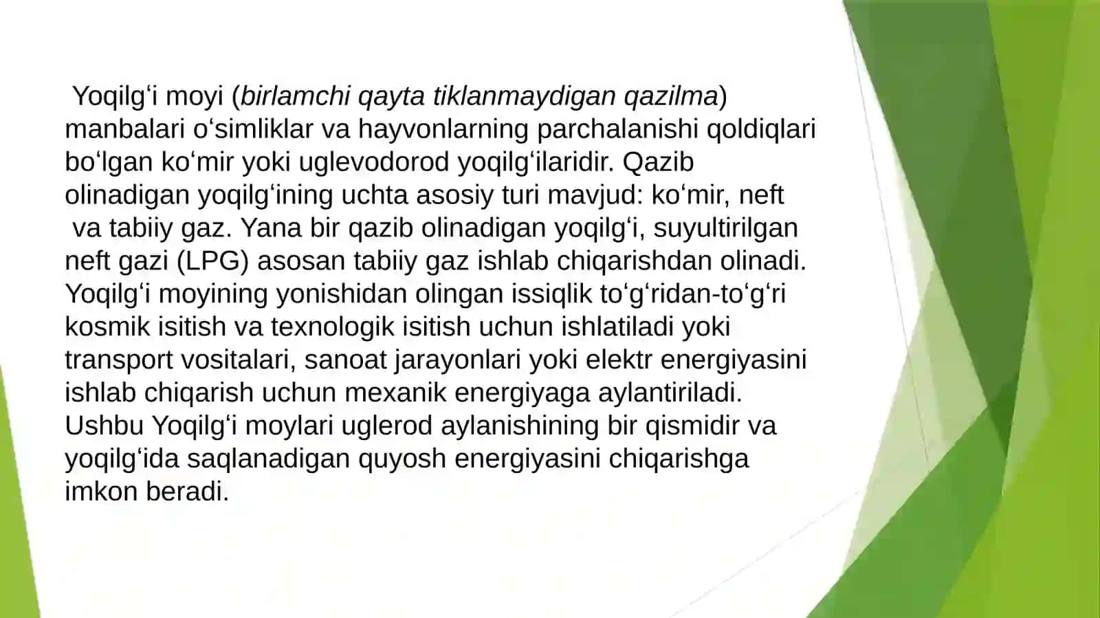 Energetika zahiralaridan foydalanish jarayonlari 3