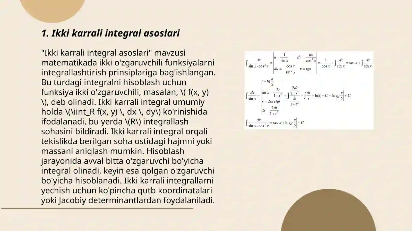 Ikki karrali integralni hisoblash 3