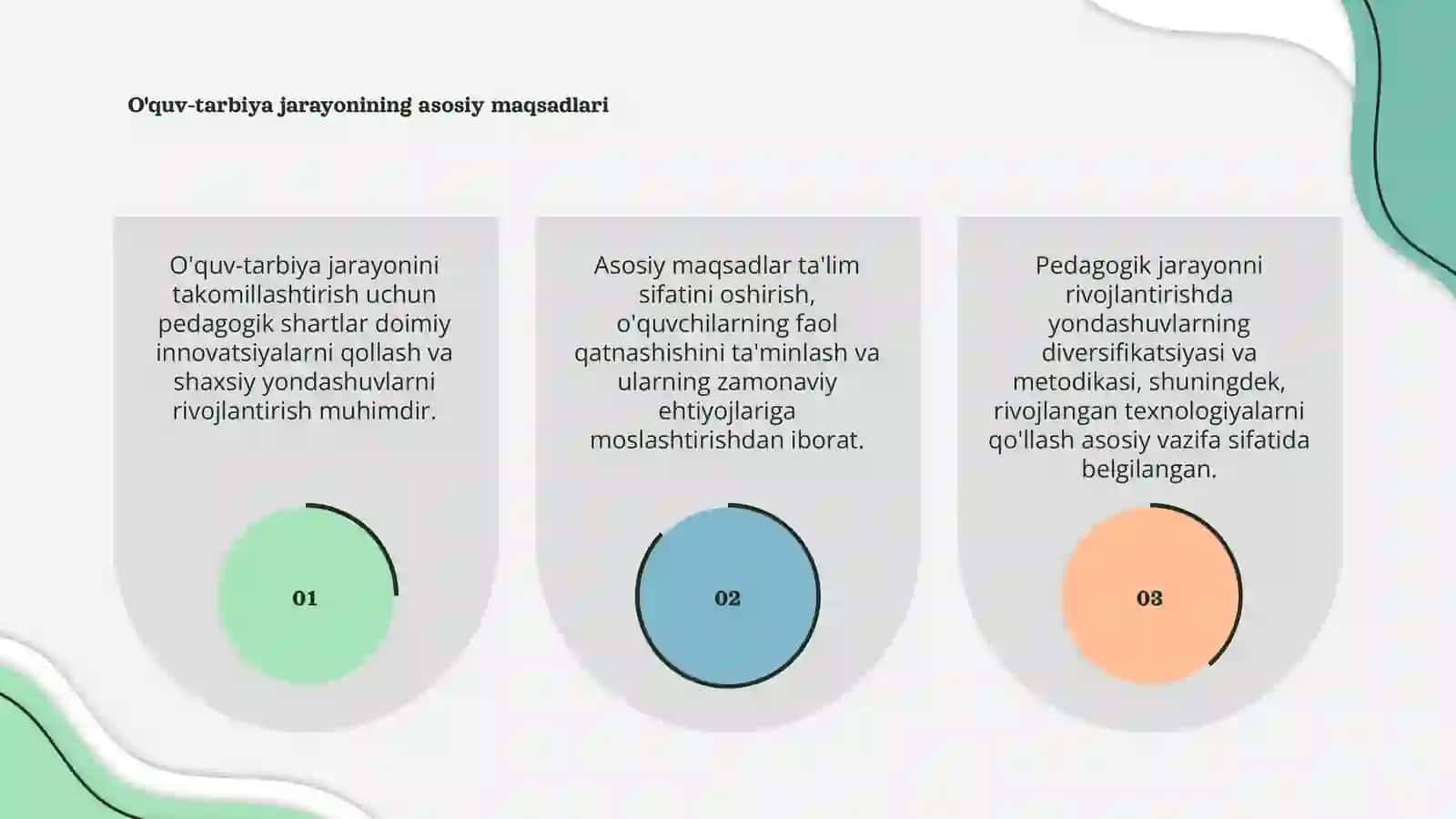 O'quv-tarbiya jarayonini takomillashtirishning pedagogik shartlari 3