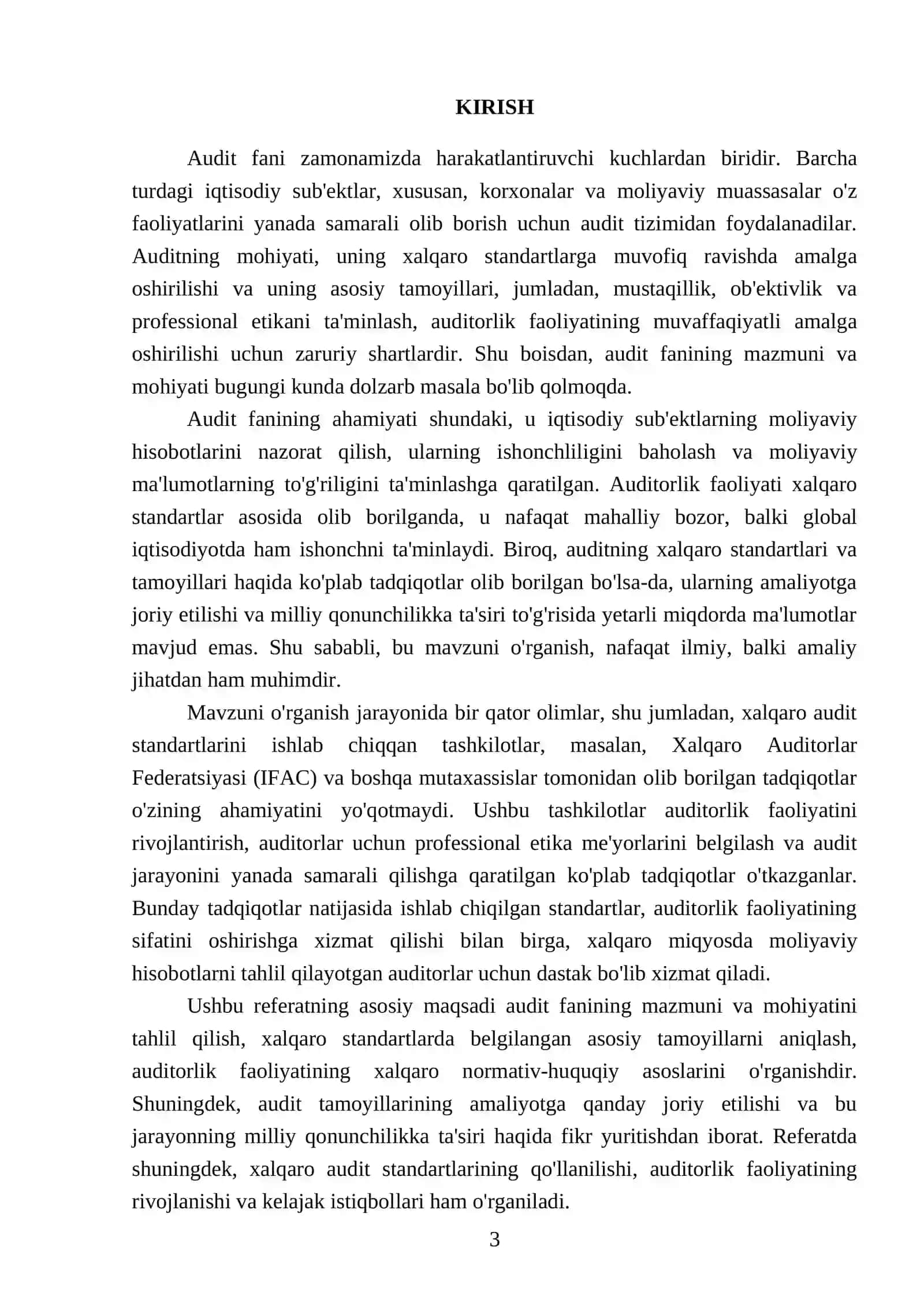 AUDIT FANIDAN TAYYORLAGAN REFERATI 3