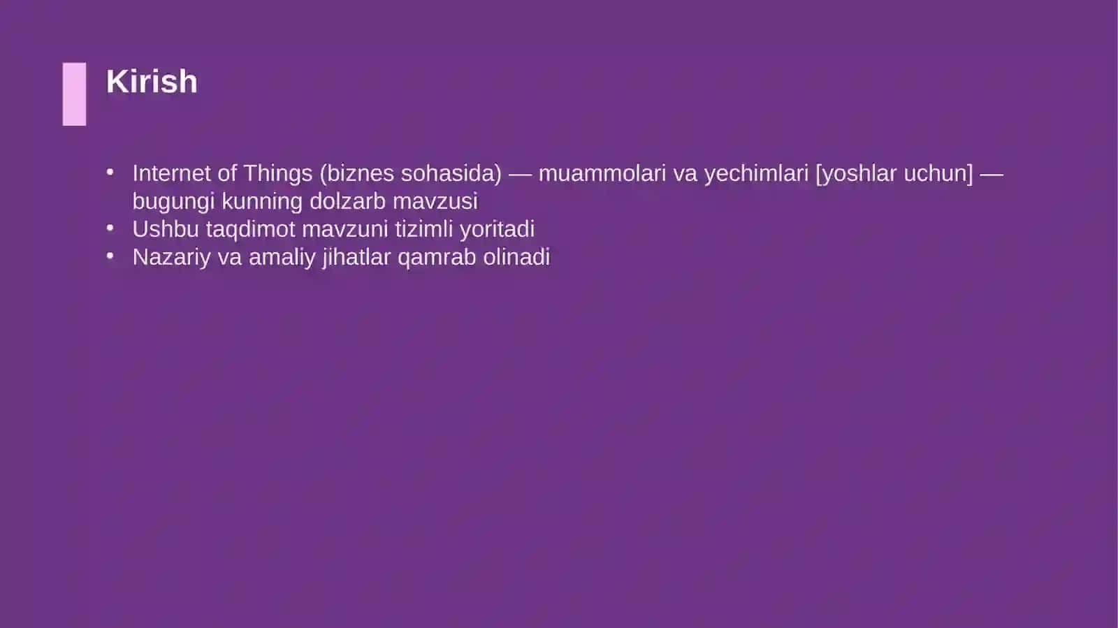Internet of Things (biznes sohasida) — muammolari va yechimlari [yoshlar uchun] 3