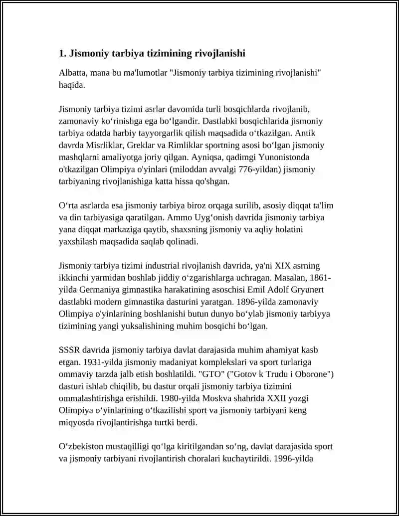O‘zbekiston Respublikasida Jismoniy Tarbiya va Sport Taraqqiyoti 3