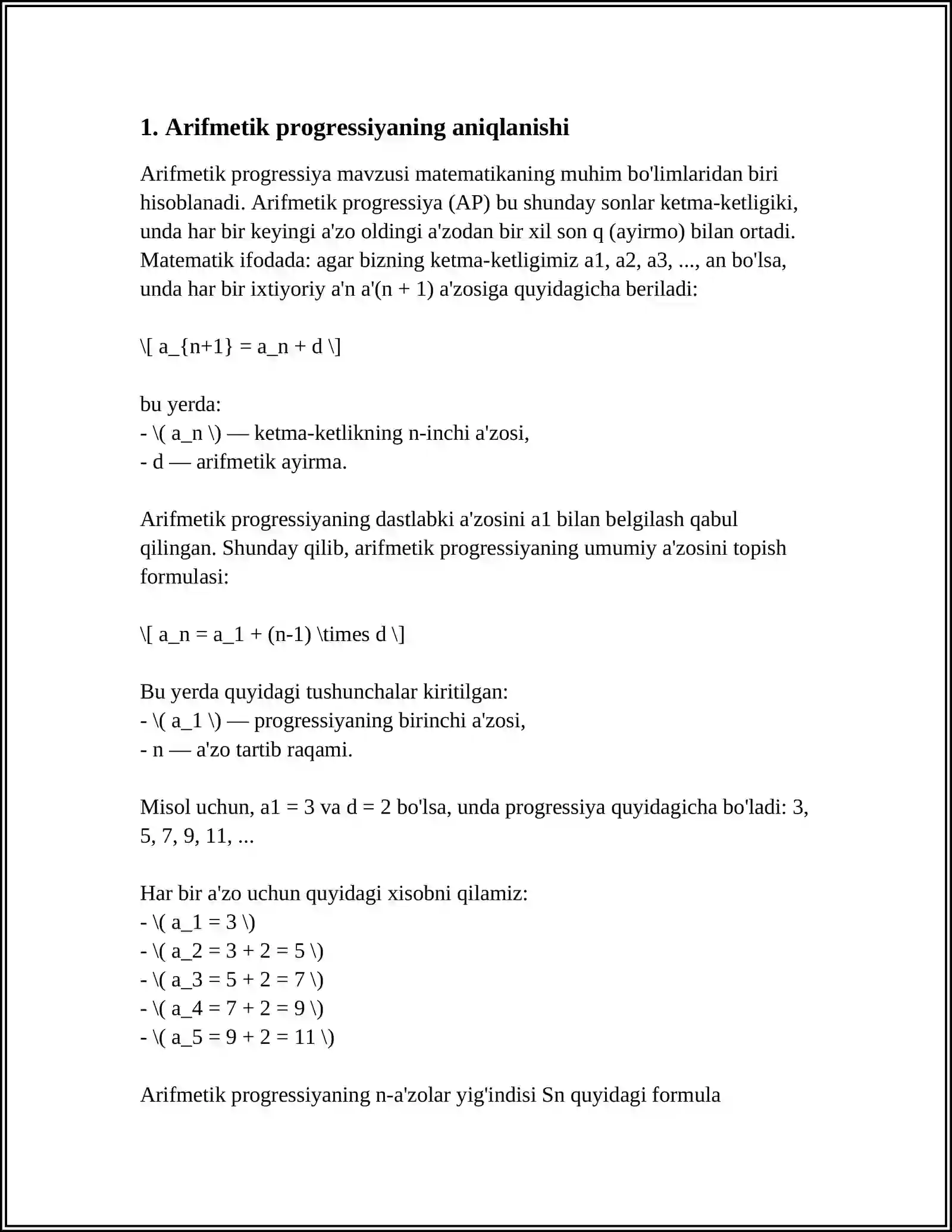 ARIFMETIK PROGRESSIYA 3