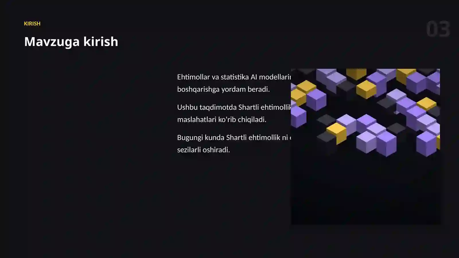 EHTIMOLLAR VA STATISTIKA 3