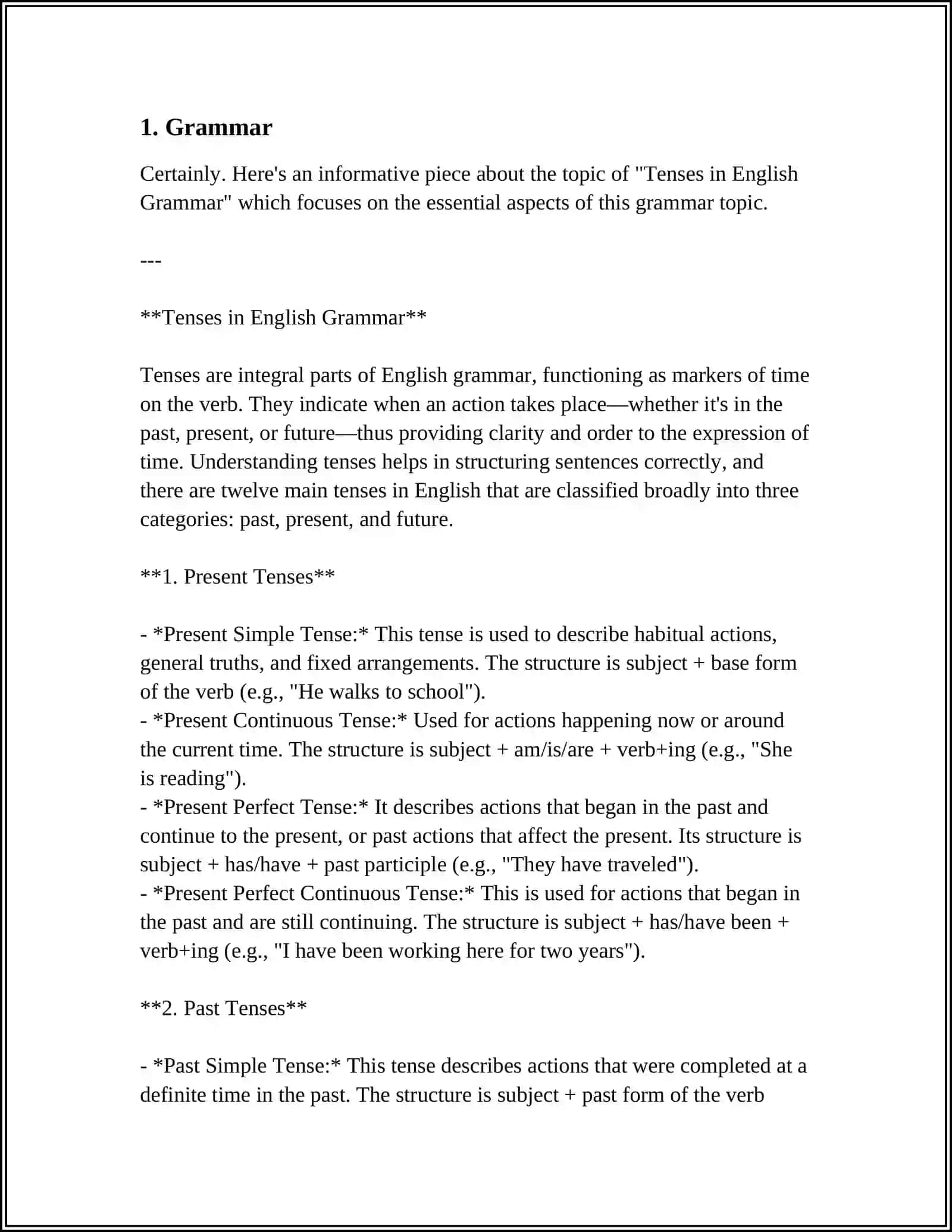 Tenses in English Grammar 3