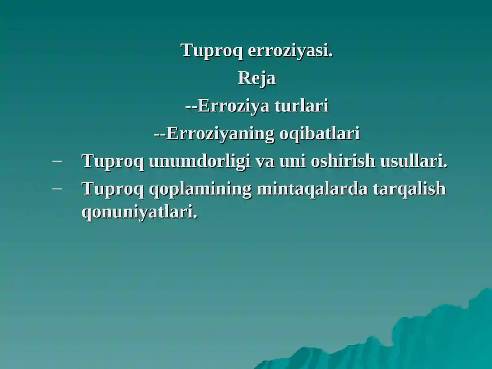 Tuproqshunoslik 3
