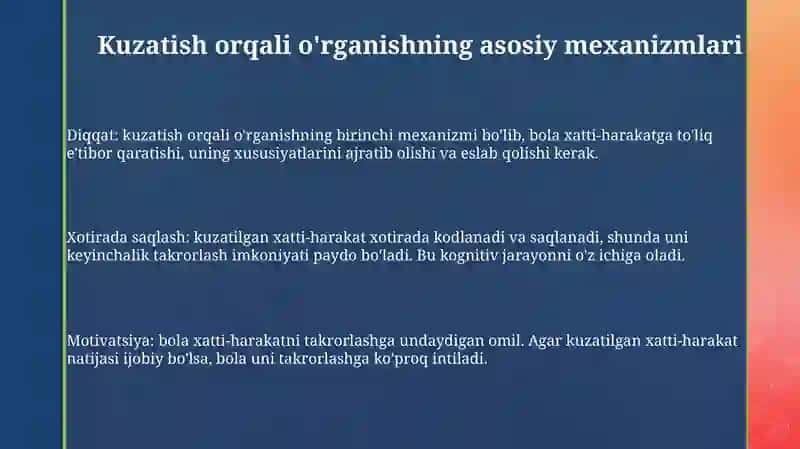 Bolalarnig kuzatgan va ko'pincha o'zlarini bajar gan harakatlar 3