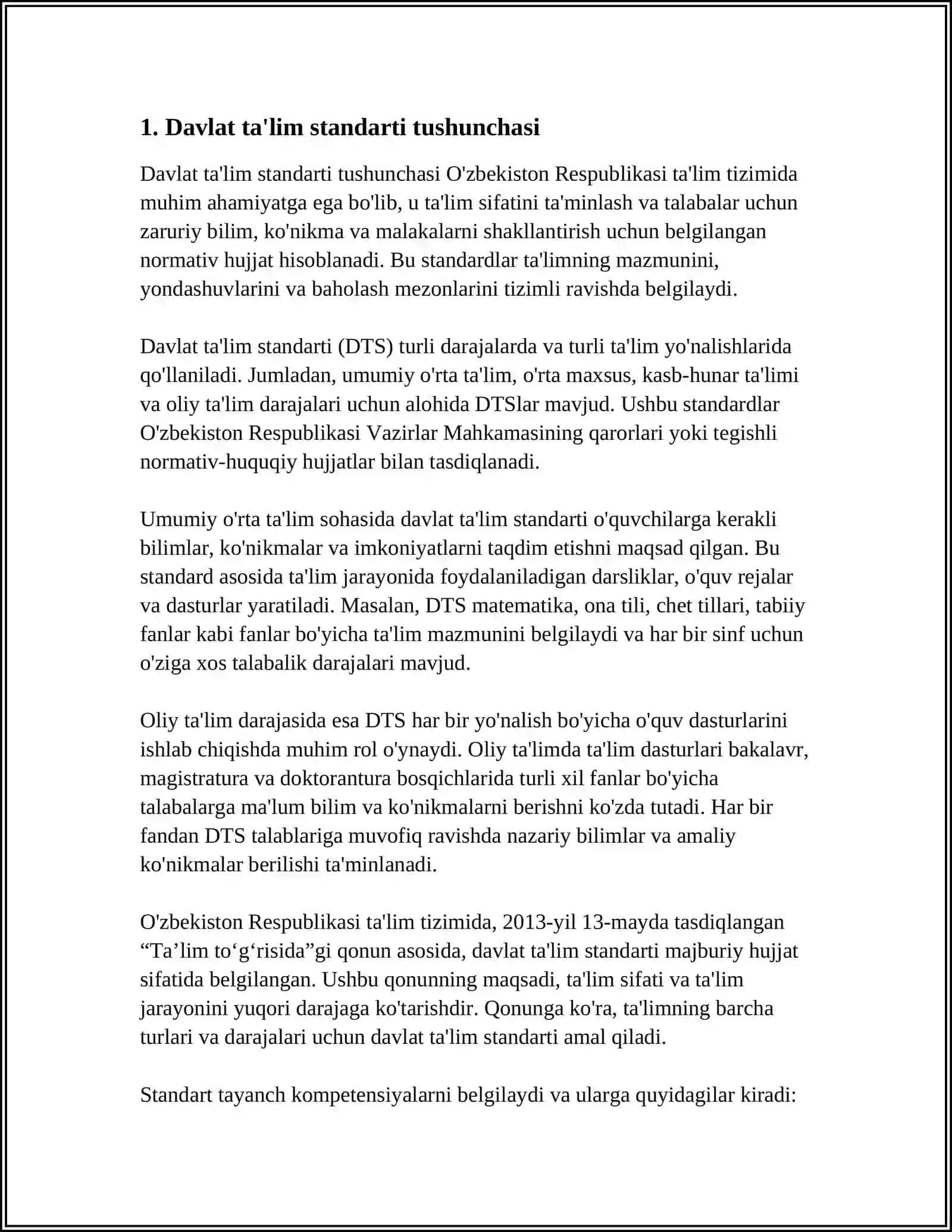 DAVLAT TA'LIM STANDART HAQIDA 3