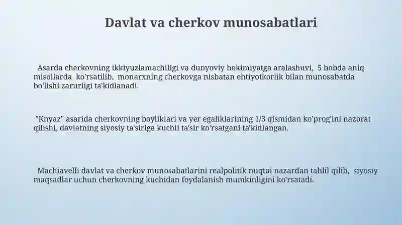 Makiavellingning "Xukmdor" asari 3