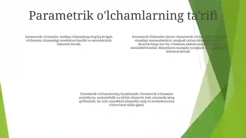 Parametrik Olchamlar Qatori 3