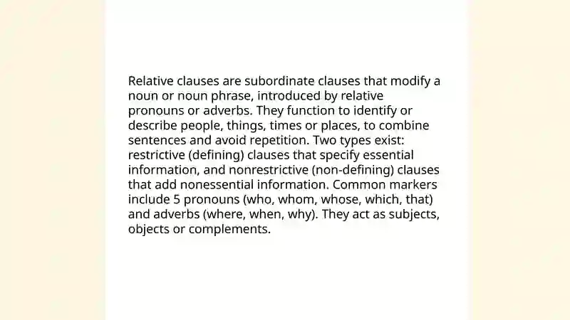 Relative clauses 3